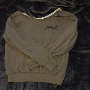 PINK loose neck oversized sweater